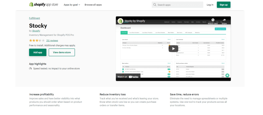 Stocky inventory management for Shopify