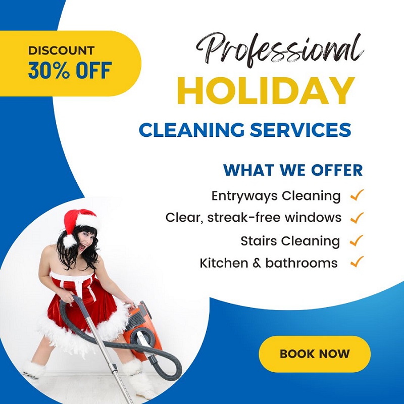 social media post ideas for cleaning businesses spotlight the holidays posts