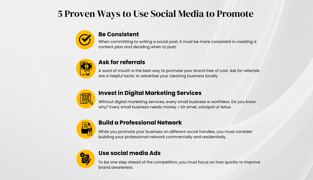 Proven ways to use social media to promote - infographic