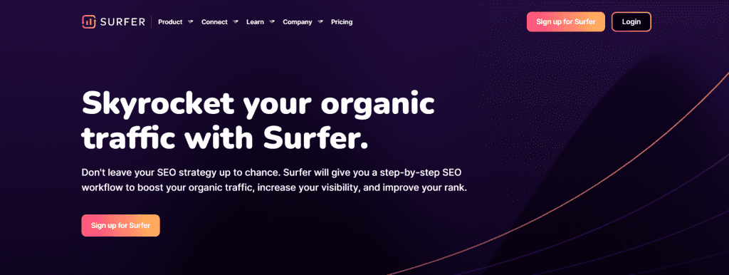 Surfer SEO content performance checker tool