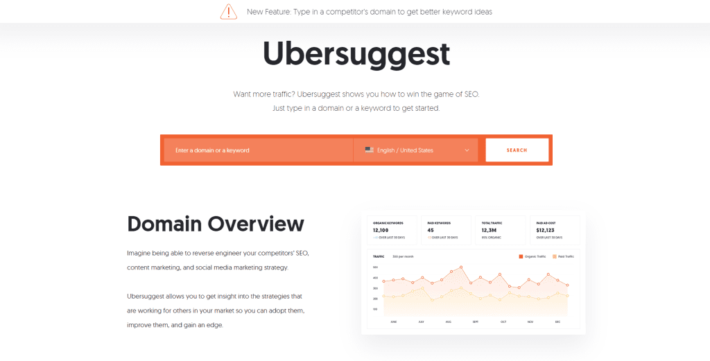 Ubersuggest keyword research